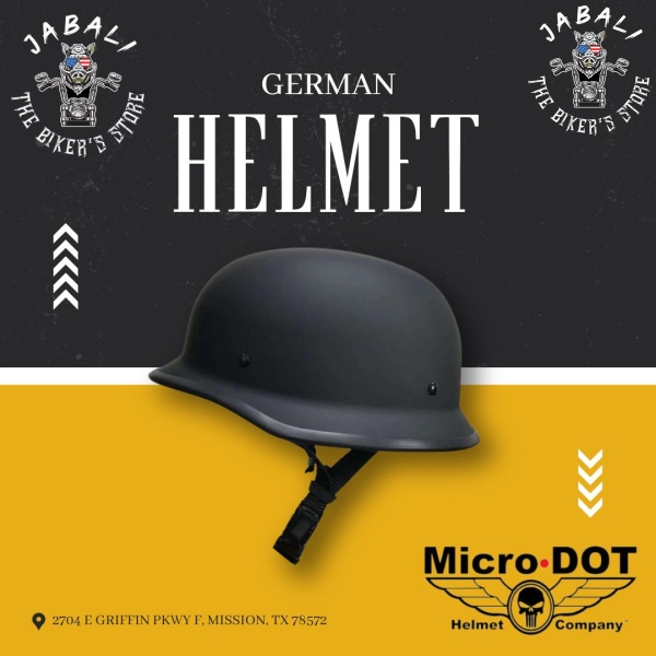 Micro DOT Mayhem German Style Motorcycle Helmet 03