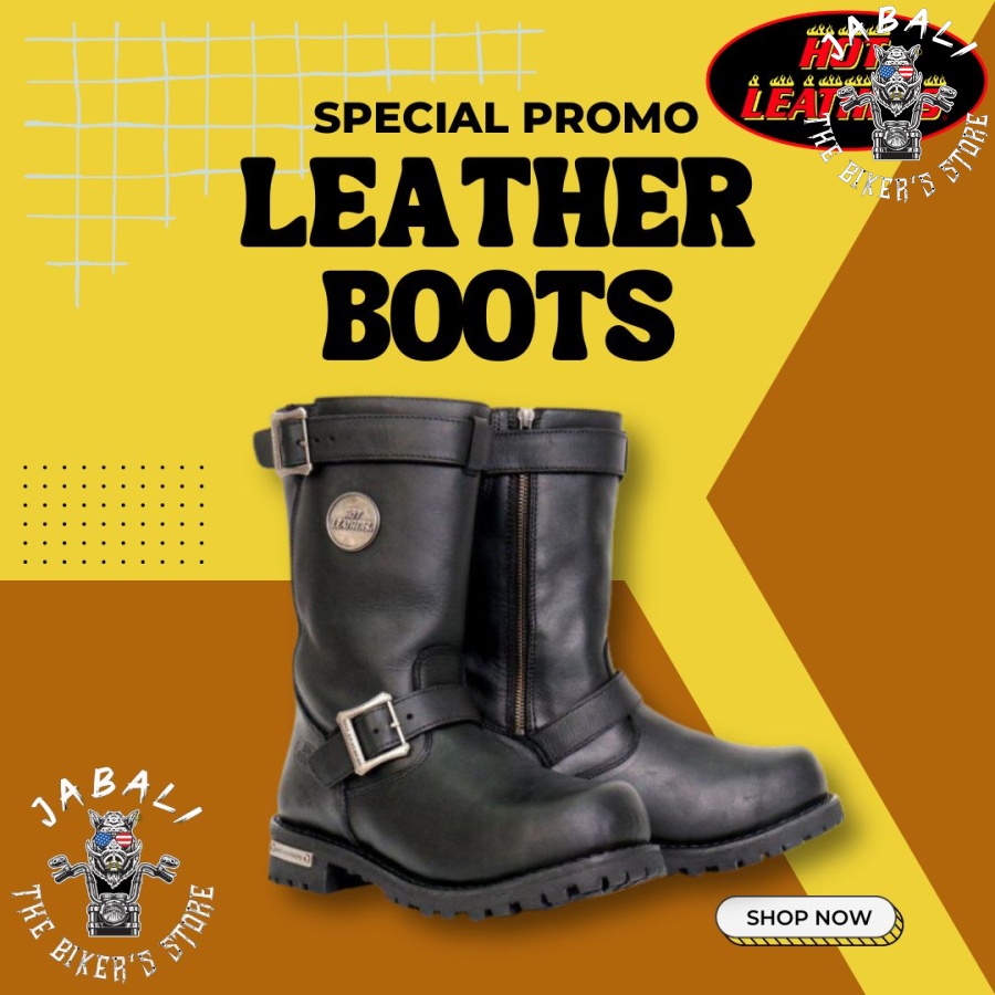 hot leathers btm1005 mens black 10 inch tall round toe engineer leather boots with lug sole Jabali The Bikers Store Motorcycle Gear RGV MCAllen mission monterey 11