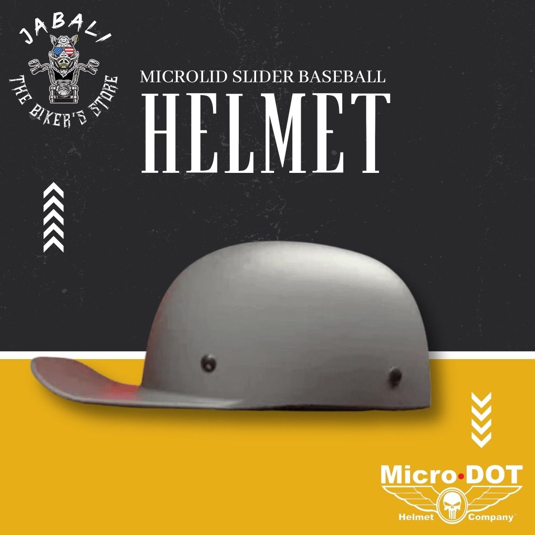 MICROLID SLIDER -Baseball Motorcycle Helmet - Jabali The Biker's Store
