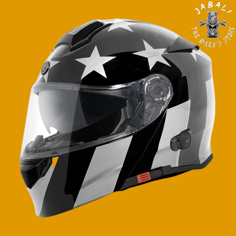 MicroLid Curve -Baseball Motorcycle Helmet Black Gloss