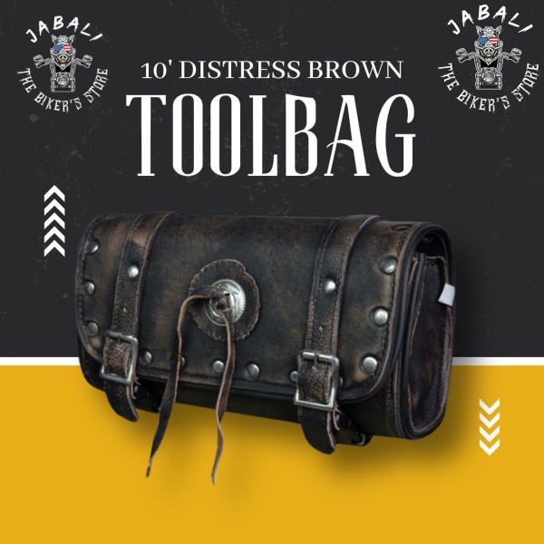 Dream Apparel Distress Brown Genuine Leather Toolbag 10 (1)