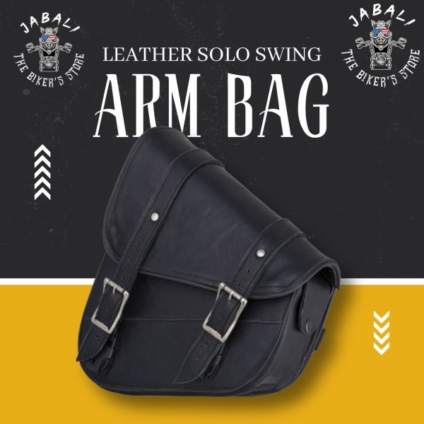 Leather Solo Swing Arm Bag Left Side