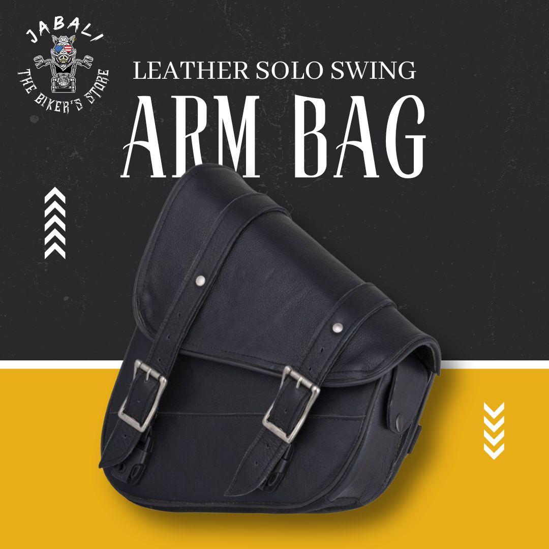 Leather Solo Swing Arm Bag Left Side Timeless Style Meets Practicality for Your Motorcycle