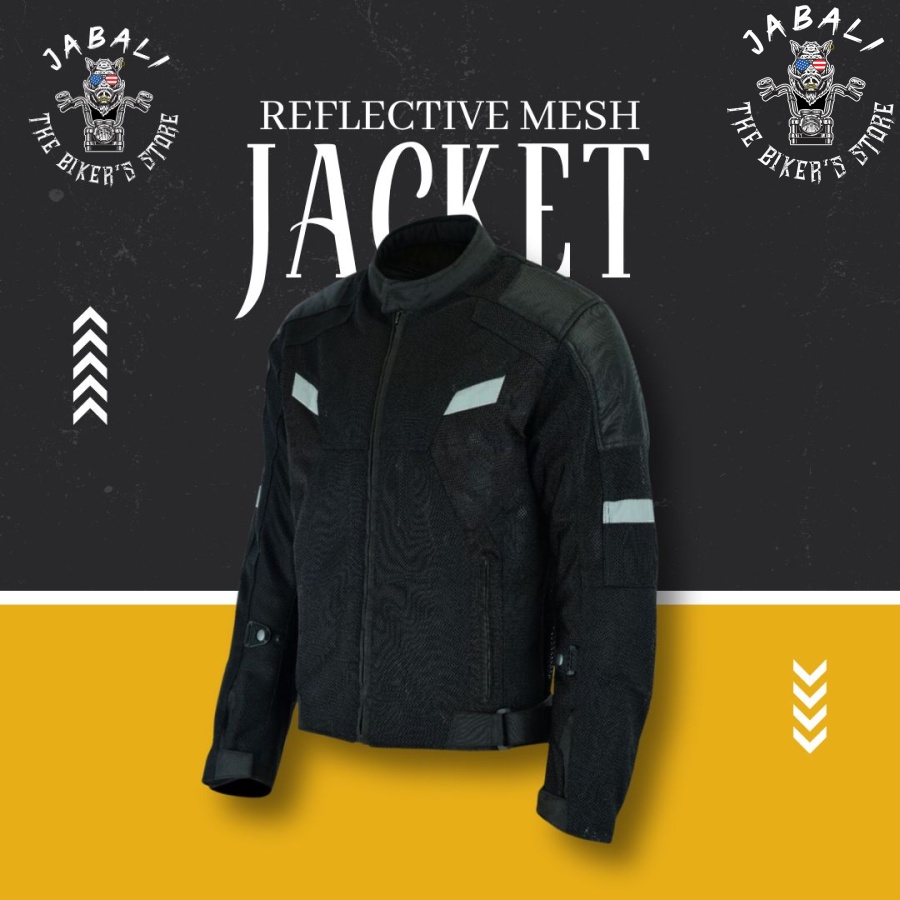 Reflective Motorcycle Mesh Jacket with Armor